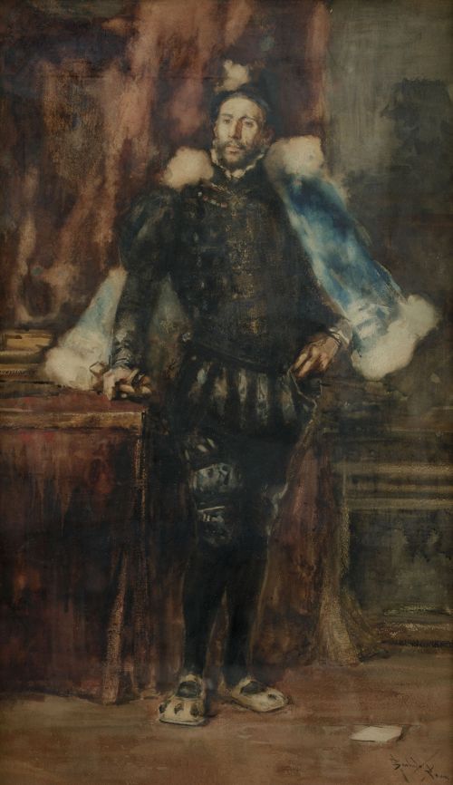 SALVADOR SÁNCHEZ BARBUDO, "Retrato de caballero renacentist