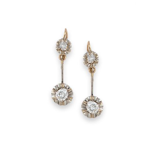 PENDIENTES DE ORO Y DIAMANTES
