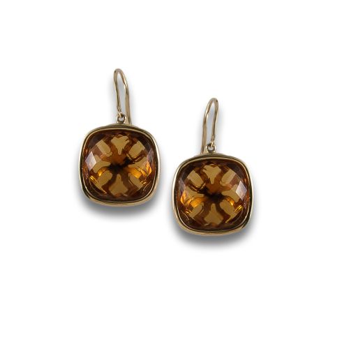 PENDIENTES OA CON GEMA AMARILLA