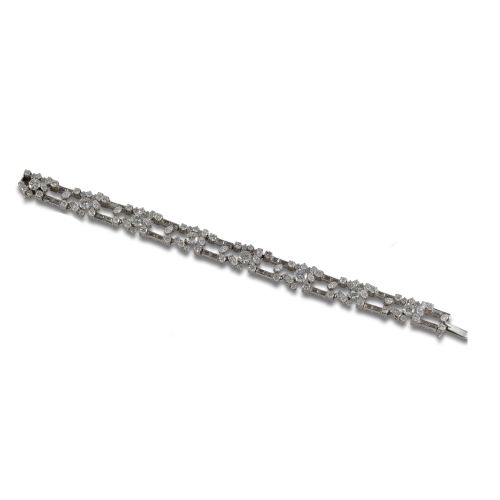PULSERA DE ORO BLANCO CON DIAMANTES