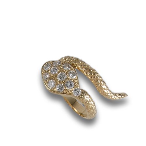 SORTIJA SERPIENTE DE ORO Y DIAMANTES