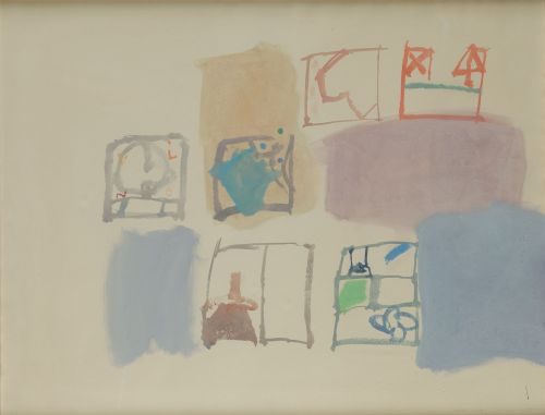 MANUEL HERNÁNDEZ MOMPÓ, "Vino", c.1964, Técnica mixta sobre