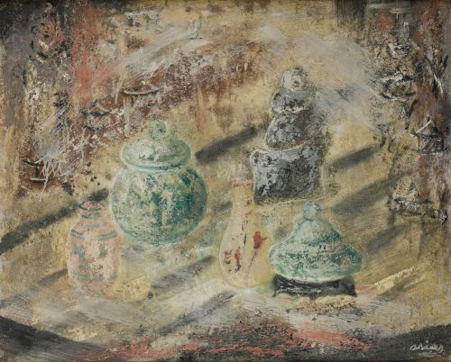 FRANCISCO ARIAS, "Cacharros chinos", 1908, Óleo sobre lienz