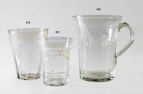  Vaso en cristal soplado de La Granja S.XVIII. 