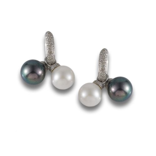 PENDIENTES ORO CON PERLAS AGUA DULCE 