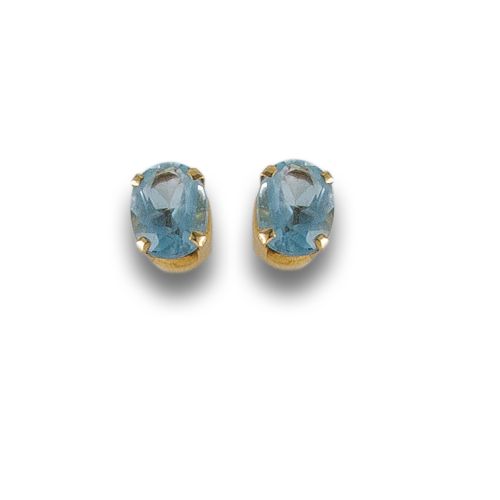 PENDIENTES DE ORO Y TOPACIOS