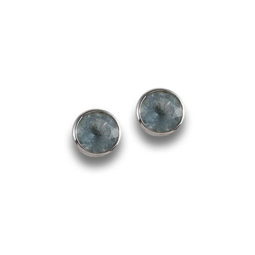 PENDIENTES DE ORO BLANCO Y AGUAMARINAS