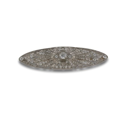 BROCHE DE PLATINO Y DIAMANTES