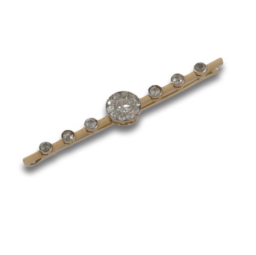 ALFILER ANTIGUO DE ORO Y DIAMANTES