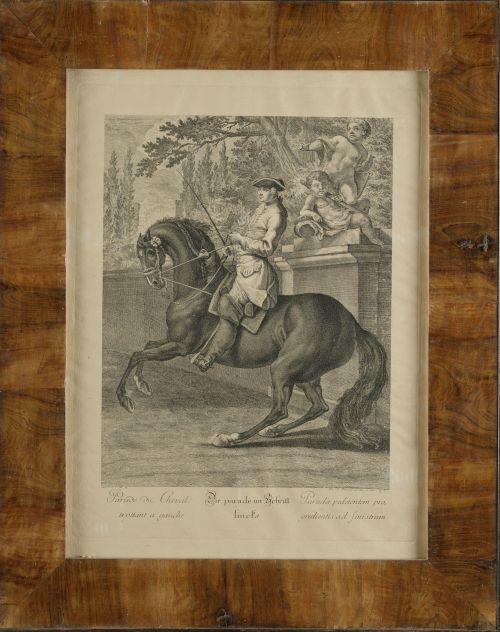 JOHANN ELIAS RIDINGER, "Paradas del caballo", Pareja de gra