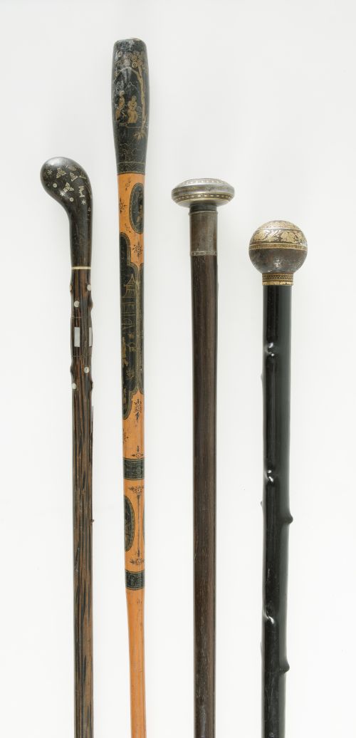 Cuatro bastones de diferentes manufacturas, S.XIX - pps.S.X