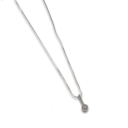 COLGANTE DE ORO BLANCO Y DIAMANTES
