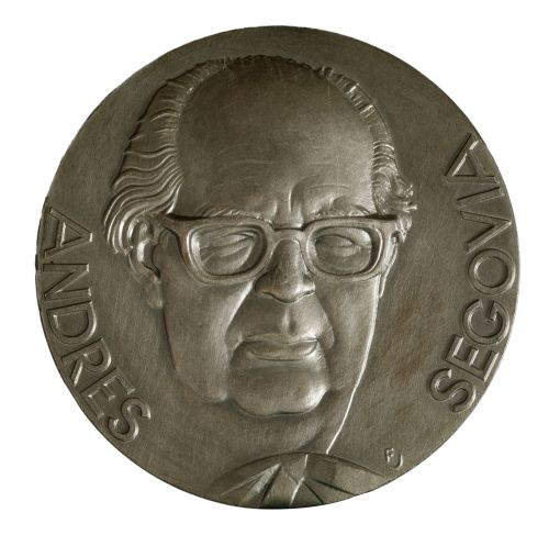 Medalla conmemorativa en homaenaje a Andrés Segovia, 1978