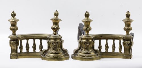 Pareja de morillos de chimenea de estilo Luis XVI, S. XX