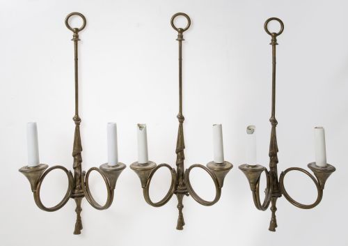 Tres apliques de estilo Luis XVI, S. XX