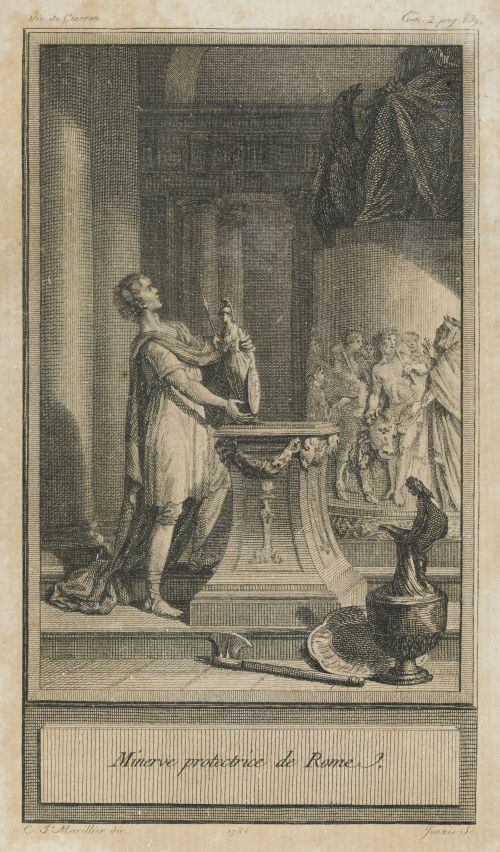 CLÉMENT- PIERRE MARILLIER, "Minerva protectora de Roma" y "