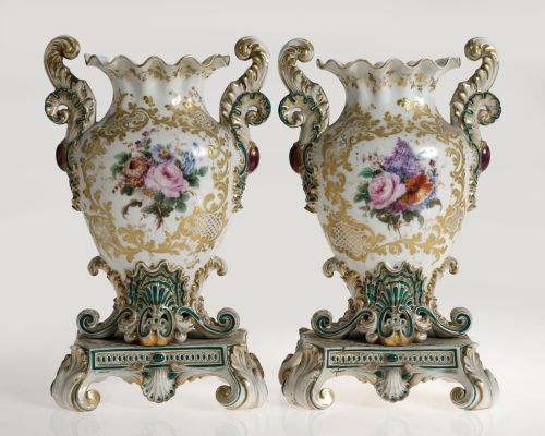 Pareja de jarrones de estilo Luis XV, posiblemente Francia,
