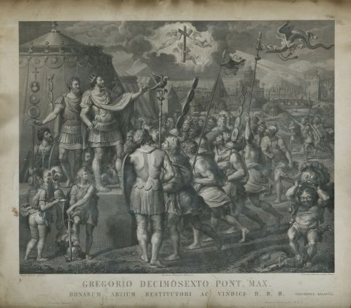 CAYETANO PALMAROLI, "Aparición de la Cruz a Constantino el