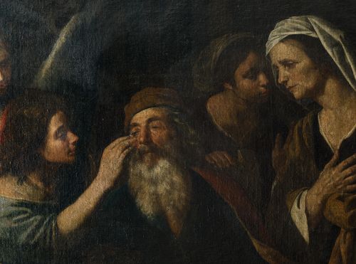 HENDRICK DE SOMER (ENRICO FIAMMINGO), "Curación de Tobías",