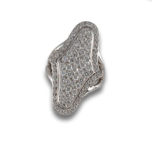 SORTIJA LANZADERA DE ORO Y DIAMANTES