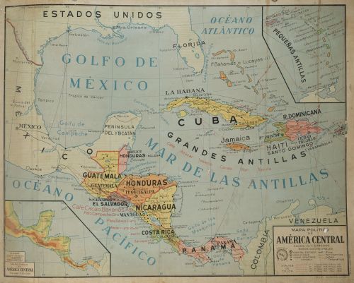 "Mapa de América y Oceanía"