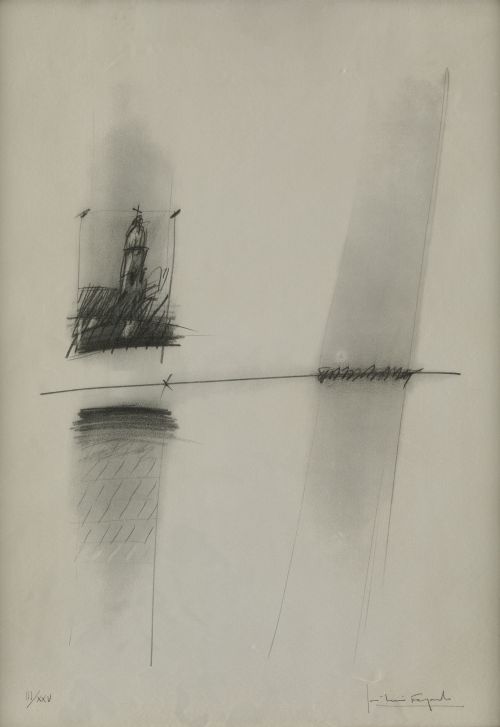 JOSÉ LUIS FAJARDO, "Sin título", Dos serigrafías sobre pape