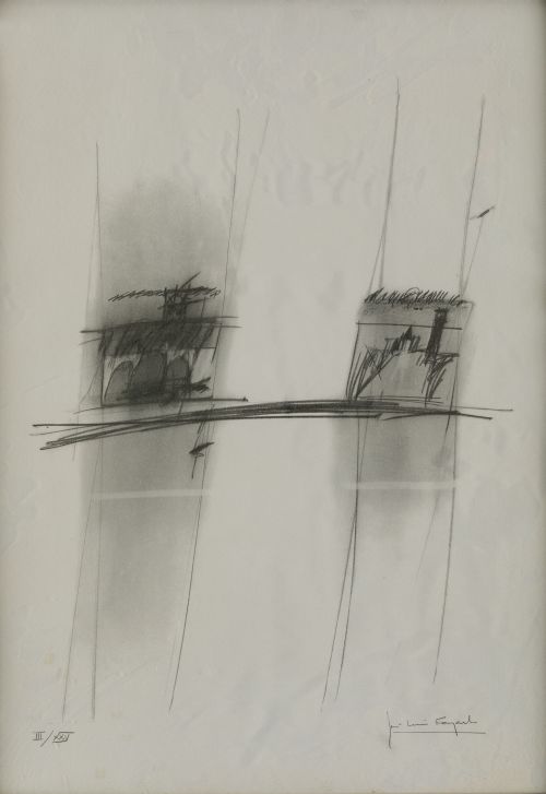 JOSÉ LUIS FAJARDO, "Sin título", Dos serigrafías sobre pape