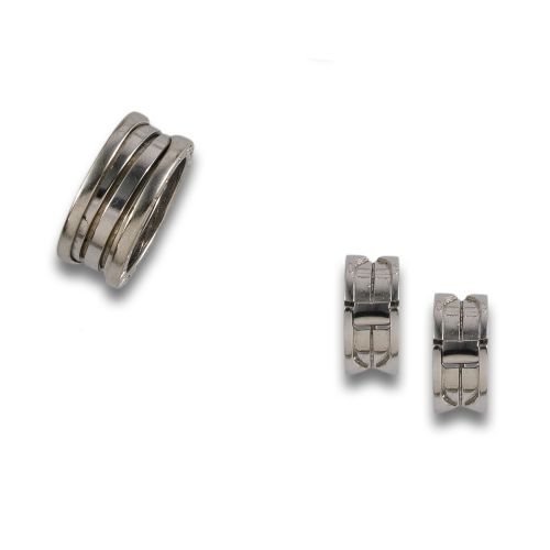SORTIJA Y PENDIENTES BVLGARI DE ORO 