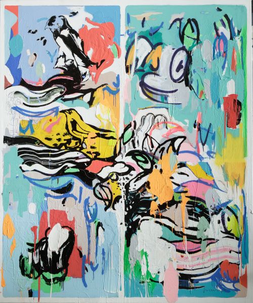 SANTIAGO PICATOSTE, "MYTH", 2021, Técnica mixta sobre lienz