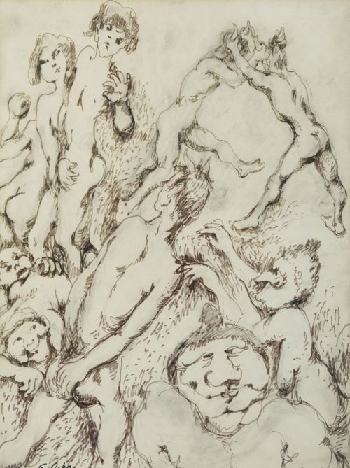 LUIS GARCÍA OCHOA, "Estudio para sodomitas”, Tintas sobre p