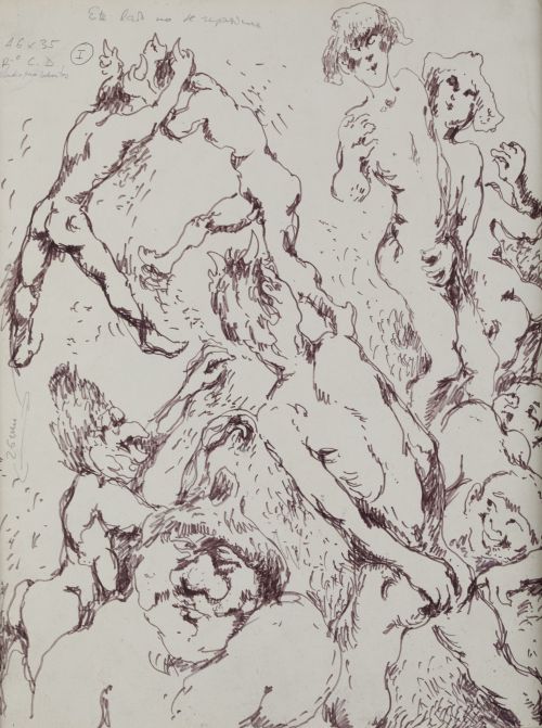LUIS GARCÍA OCHOA, "Estudio para sodomitas”, Tintas sobre p