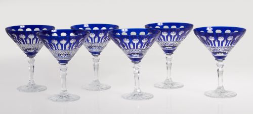 Seis copas de cocktail, Bohemia, S.XX