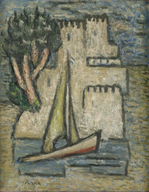 JOSÉ ANTONIO "GINÉS" PARRA MENCHON, "El velero", Óleo sobre