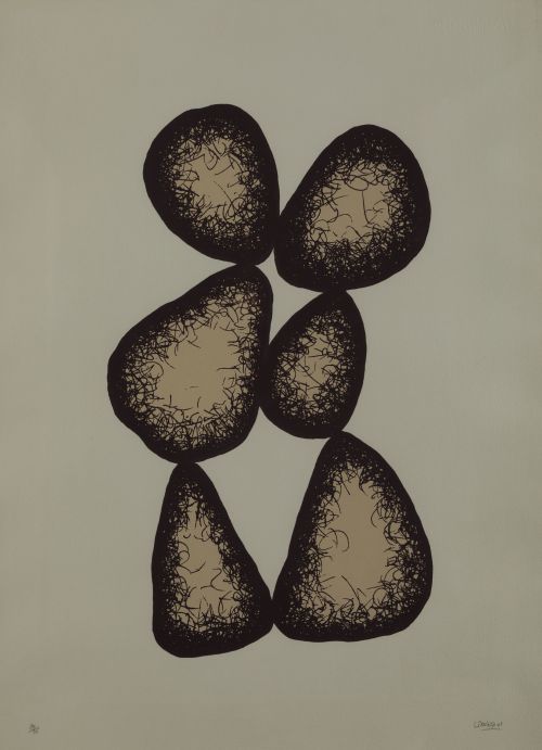 LUIS  PANIEGO, "Lotu I", 2001, Serigrafía sobre papel guarr