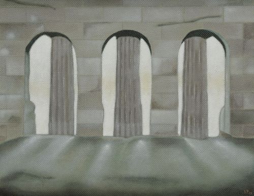 LUIS  PANIEGO, "A contraluz. Agrigento", 2020, Óleo sobre t