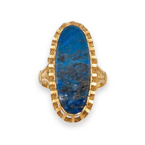 SORTIJA LANZADERA DE ORO Y LAPISLAZULI