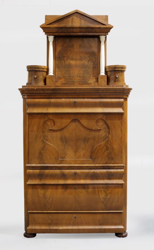 Escritorio de tapa abatible Biedermeier, Alemania, S. XIX