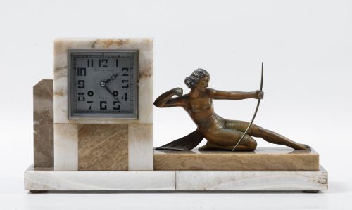 Reloj de mesa art dèco, Francia, pps. S. XX