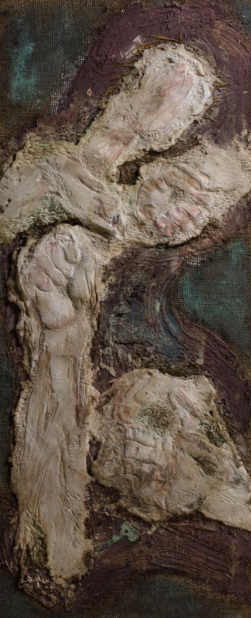 ASTRID BALINSKA, "Tríptica I", 1995, Técnica mixta sobre fi
