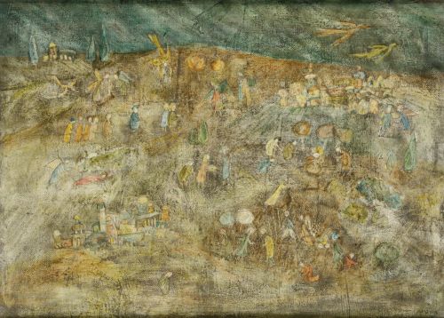 BÁRBARA RYBICKA, "Sin título", 1978, Técnica mixta sobre ta