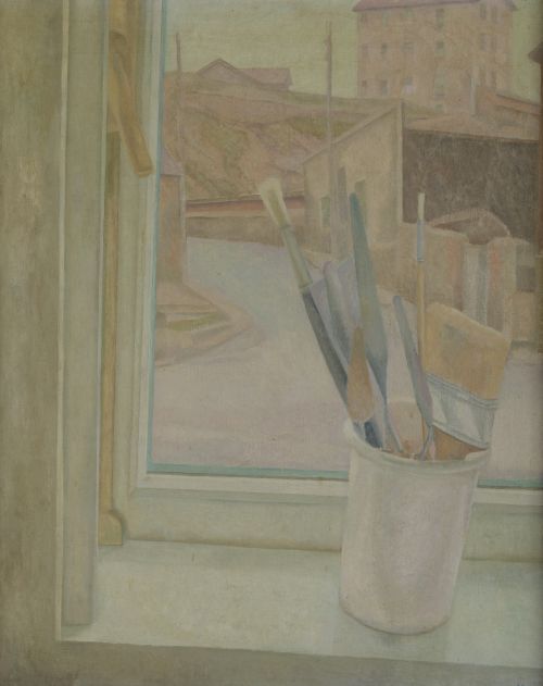 RICARDO TOJA LANDALUCE, "Ventana" , Óleo sobre lienzo
