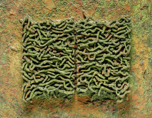 NACHO  ANGULO, "A Boullez", 1992, Técnica mixta sobre tabla