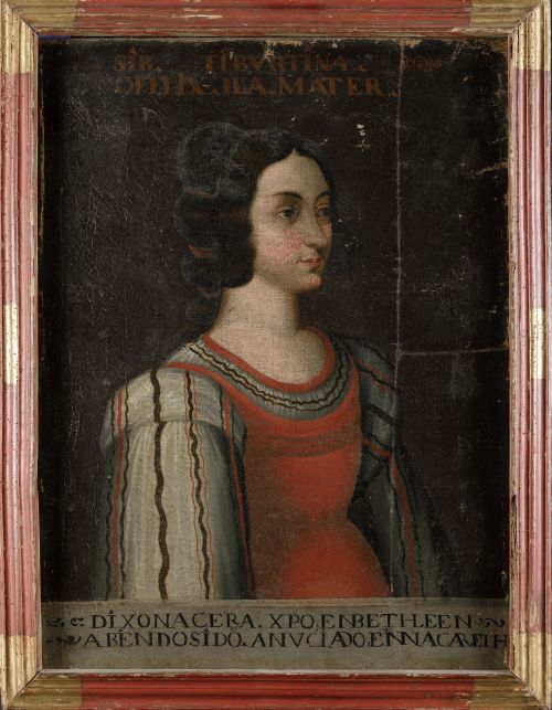 ESCUELA ESPAÑOLA, "Sibila Tiburtina", Óleo sobre lienzo.