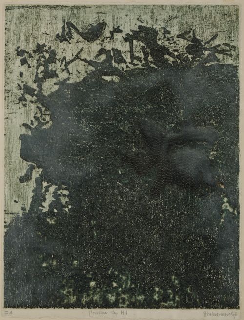 BARBARA KWASNIEWSKA, "L'oiseau du Nil", 1964, Aguafuerte y