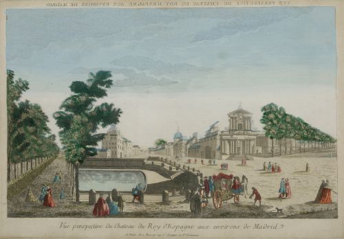 ANDRÉ- PAUL BASSET, "Visto óptica con el Palacio Real de Ma