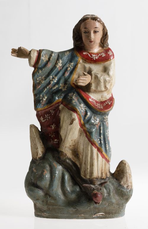 ESCUELA QUITEÑA, "Inmaculada Concepción", Escultura de made