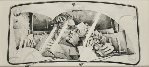 ANDRÉS NAGEL, "Parabrisas", Pareja de aguafuertes sobre pap