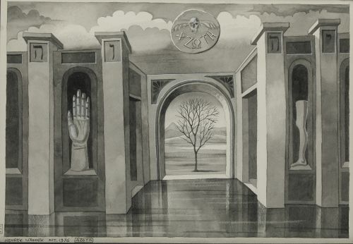 HENRYK WANIEK, "Azoth", 1976, Gouache sobre papel
