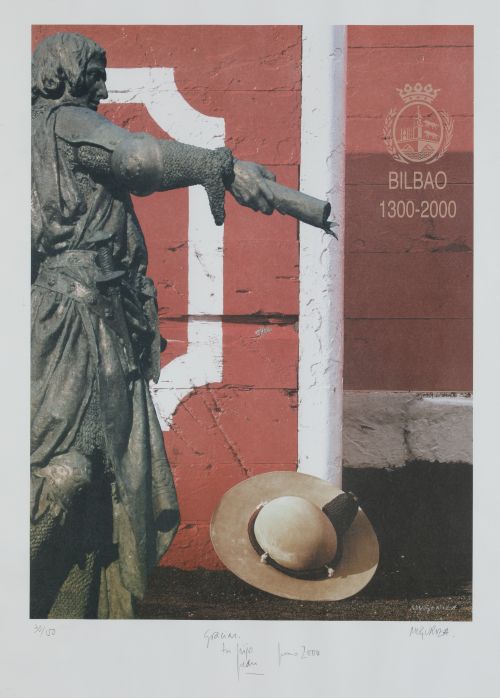 JUAN MUGURUZA, "Bilbao. 1300- 2000", 2000, Cartel litográfi