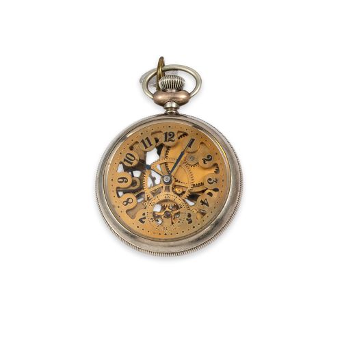 RELOJ ESQUELETO N.E.W. co METAL  CIRCA 1925